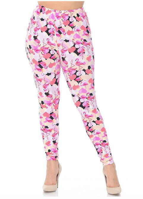 Gorgeous Pink Flamingos Buttery Soft Leggings