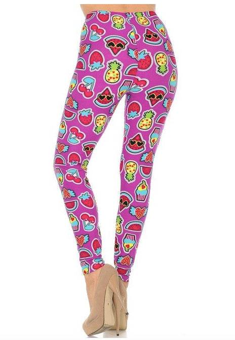 Soft Cartoon Fruit Super Soft Leggings