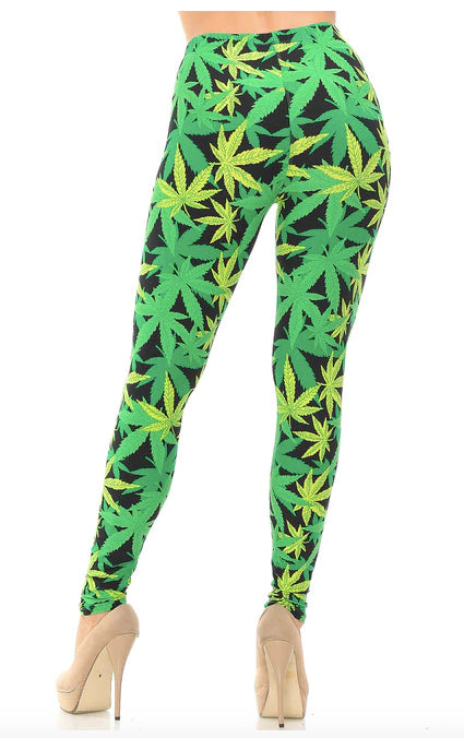 Buttery Soft Cannabis Marijuana Leggings