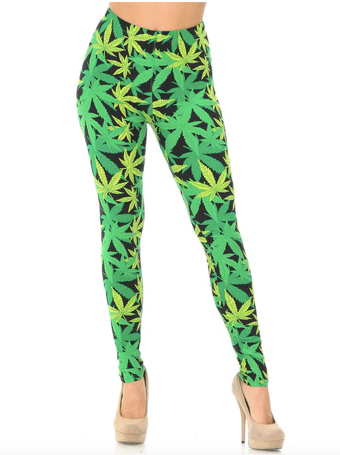 Buttery Soft Cannabis Marijuana Leggings