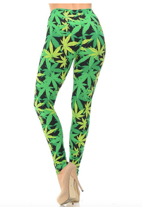 Buttery Soft Cannabis Marijuana Leggings