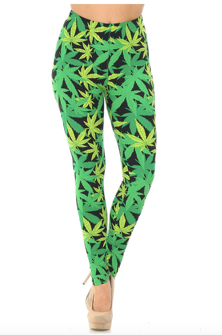 Buttery Soft Cannabis Marijuana Leggings