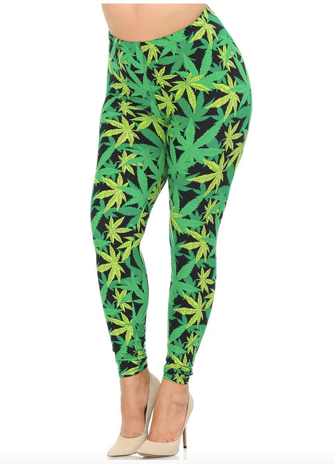 Buttery Soft Cannabis Marijuana Leggings