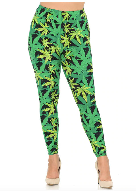 Buttery Soft Cannabis Marijuana Leggings