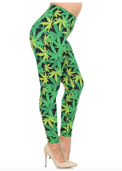 Buttery Soft Cannabis Marijuana Leggings