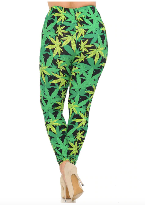 Buttery Soft Cannabis Marijuana Leggings