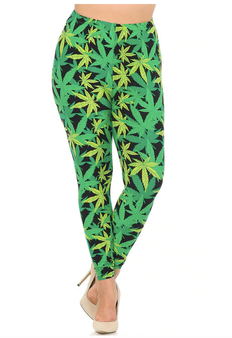 Buttery Soft Cannabis Marijuana Leggings