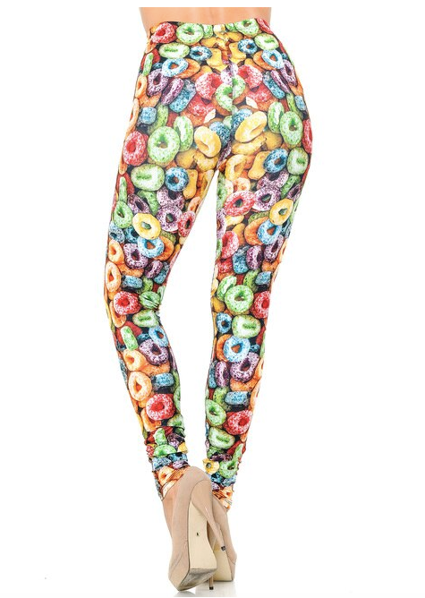 Creamy Soft Colorful Cereal Loops Leggings