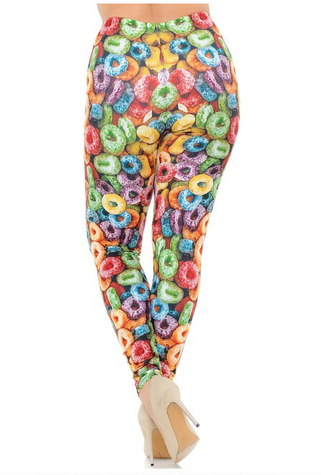 Creamy Soft Colorful Cereal Loops Leggings