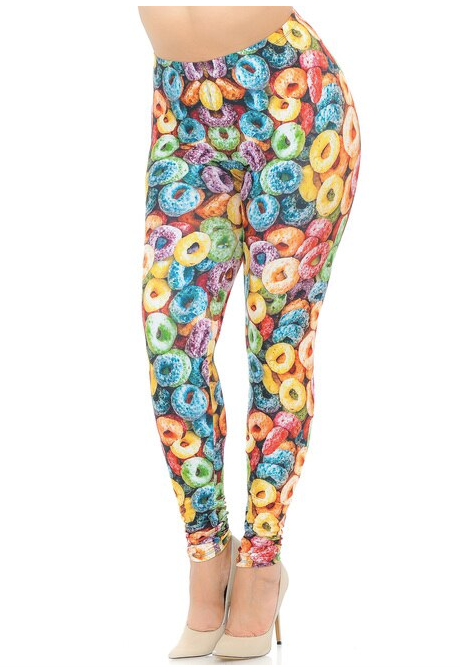 Creamy Soft Colorful Cereal Loops Leggings
