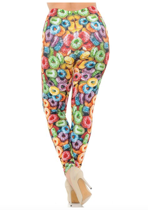 Creamy Soft Colorful Cereal Loops Leggings