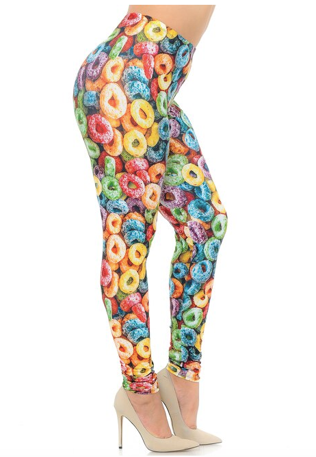 Creamy Soft Colorful Cereal Loops Leggings