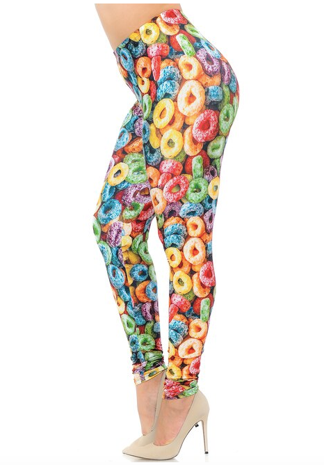 Creamy Soft Colorful Cereal Loops Leggings