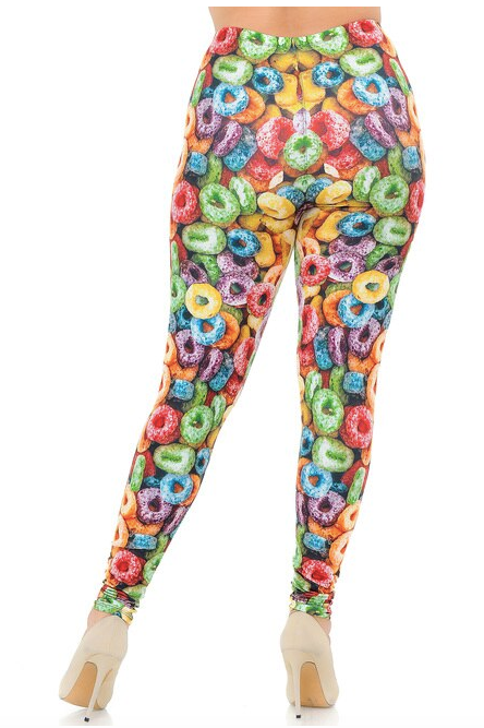 Creamy Soft Colorful Cereal Loops Leggings