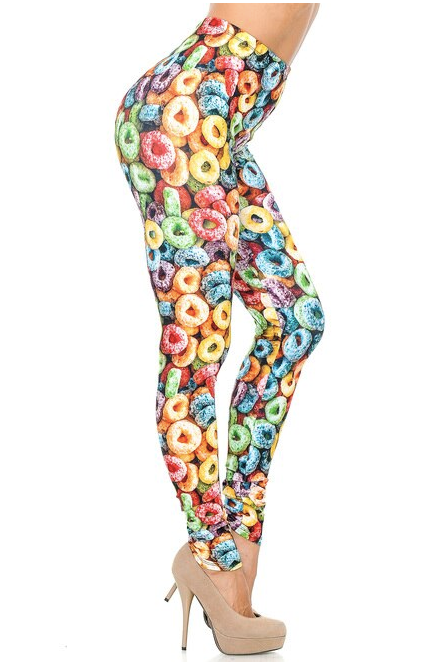 Creamy Soft Colorful Cereal Loops Leggings