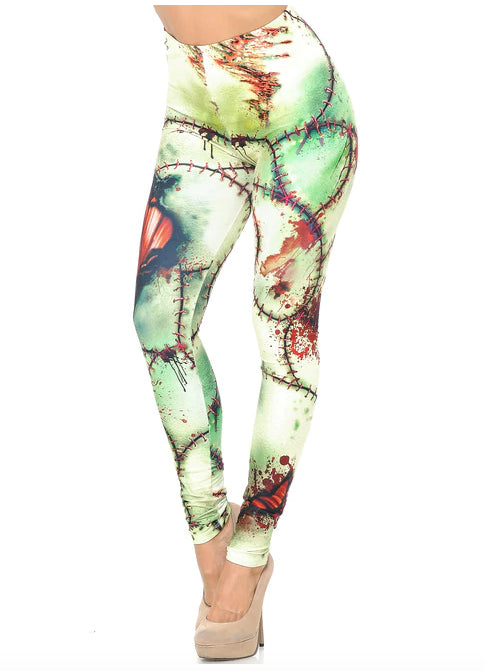 Gross Zombie Frankenstein Leggings