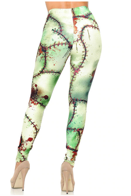 Gross Zombie Frankenstein Leggings