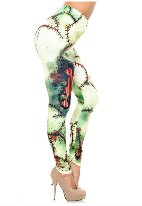 Gross Zombie Frankenstein Leggings