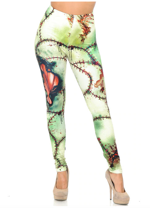 Gross Zombie Frankenstein Leggings