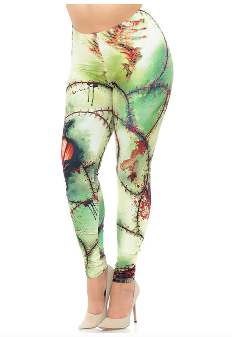 Gross Zombie Frankenstein Leggings