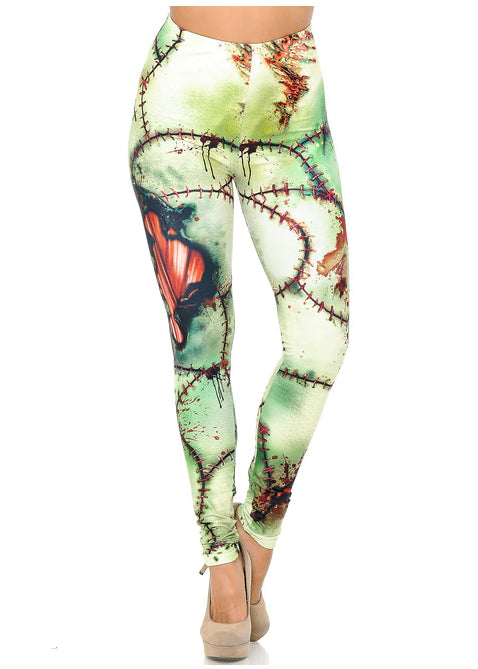 Gross Zombie Frankenstein Leggings