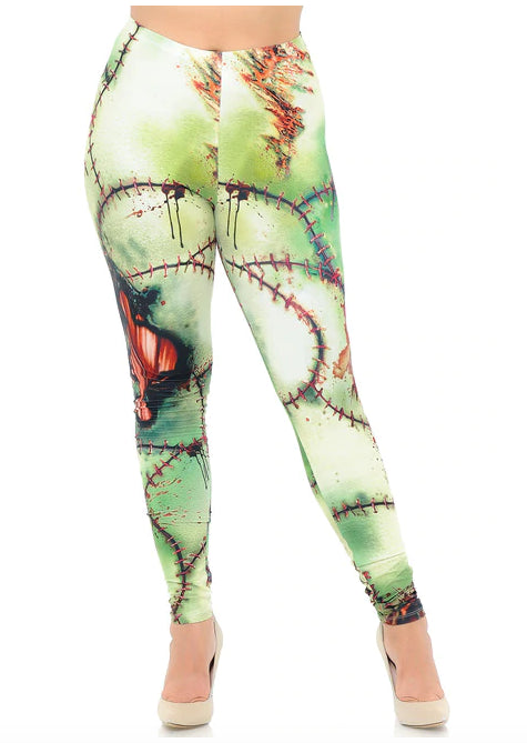 Gross Zombie Frankenstein Leggings