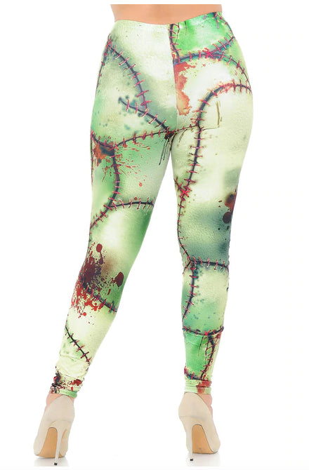 Gross Zombie Frankenstein Leggings