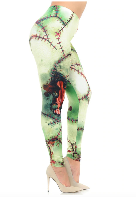 Gross Zombie Frankenstein Leggings