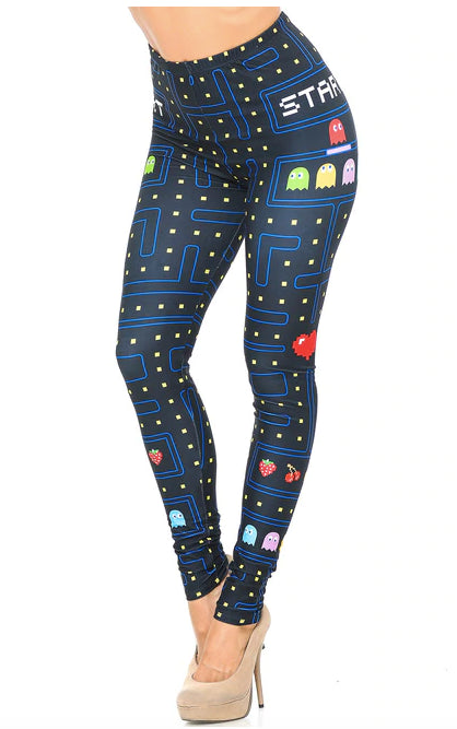 Pacman Begins Cream Soft Leggings