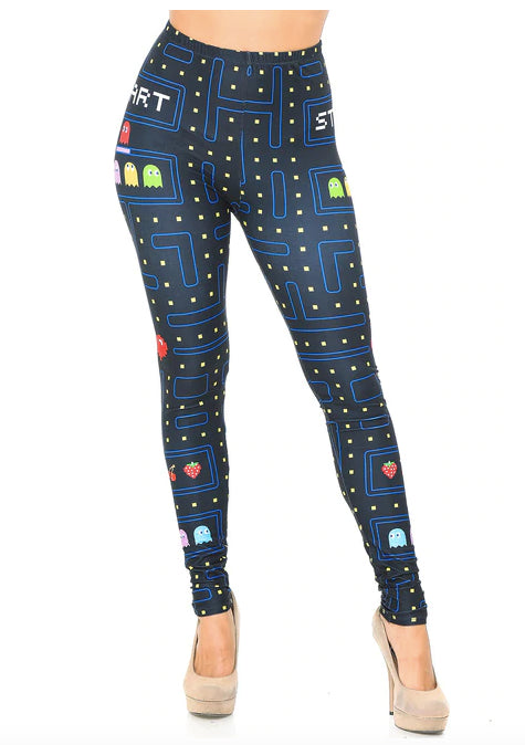 Pacman Begins Cream Soft Leggings