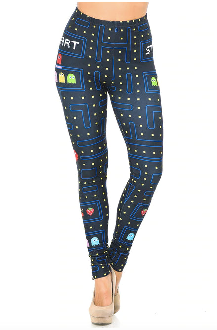 Pacman Begins Cream Soft Leggings