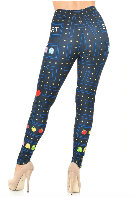 Pacman Begins Cream Soft Leggings