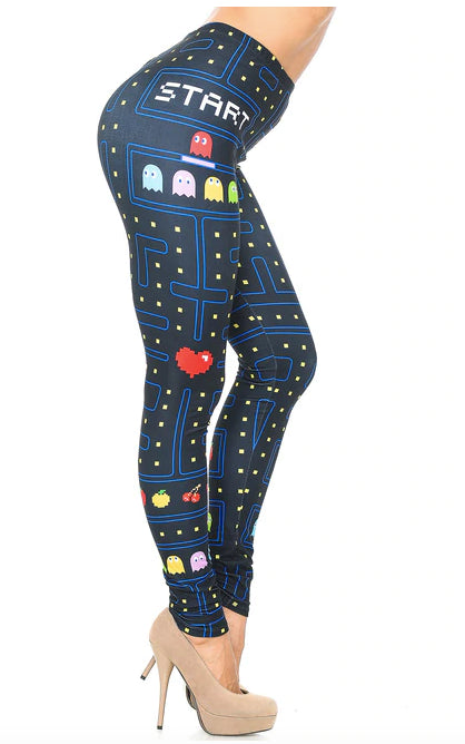 Pacman Begins Cream Soft Leggings