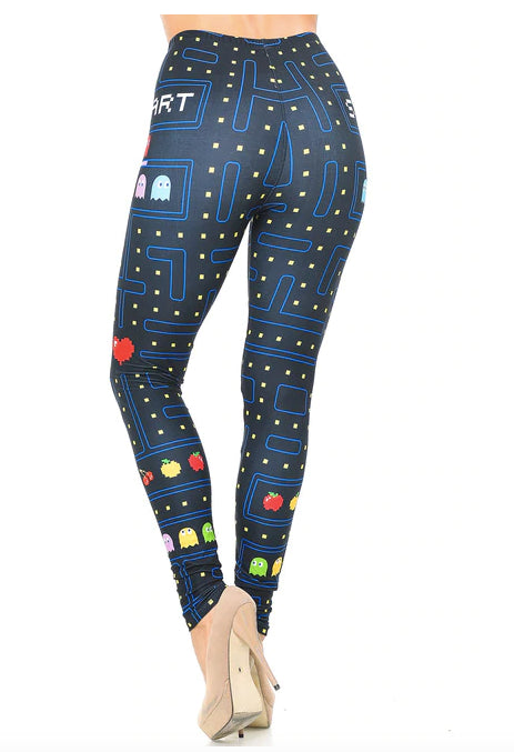 Pacman Begins Cream Soft Leggings