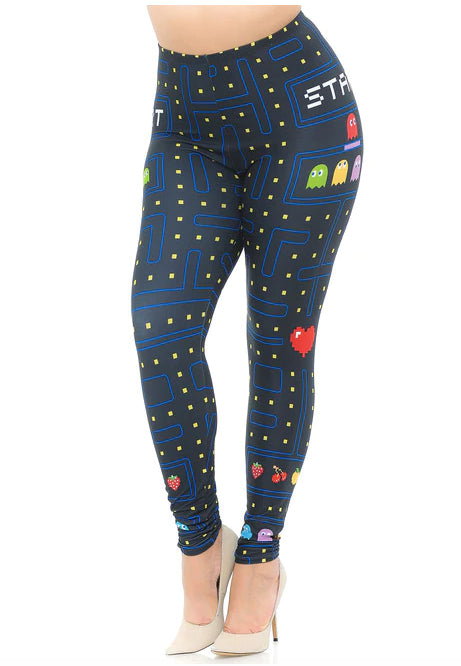 Pacman Begins Cream Soft Leggings