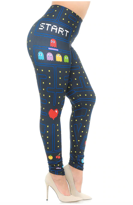 Pacman Begins Cream Soft Leggings