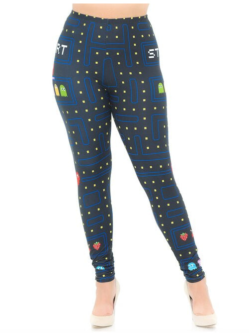 Pacman Begins Cream Soft Leggings