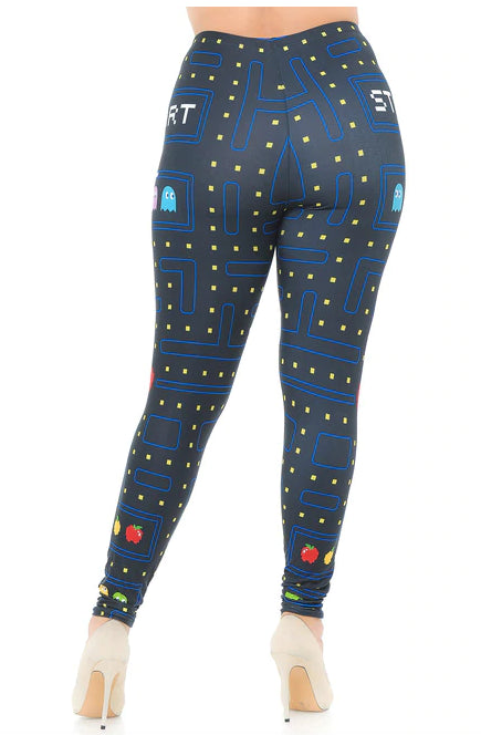 Pacman Begins Cream Soft Leggings