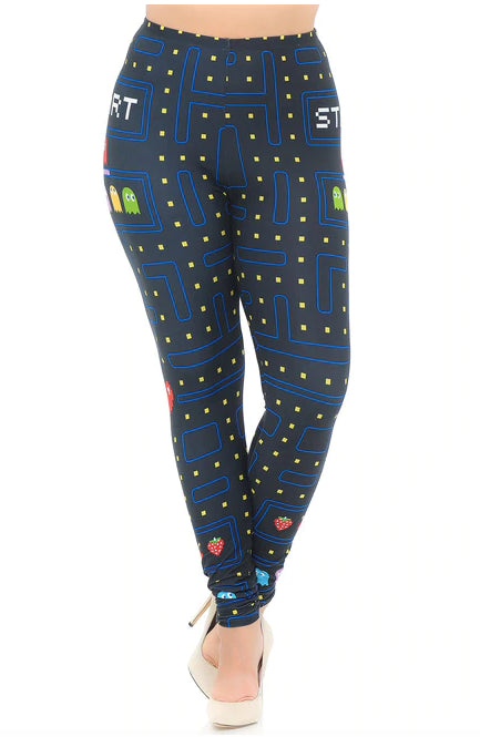 Pacman Begins Cream Soft Leggings