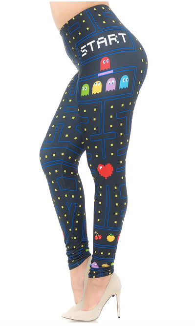 Pacman Begins Cream Soft Leggings