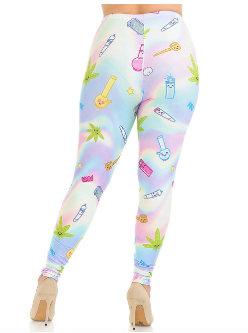 Pastel Marijuana Life Leggings