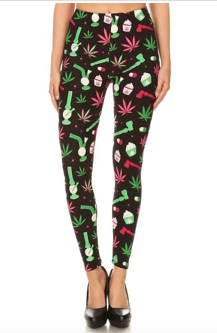 Marijuana Esprit Butter Soft Leggings