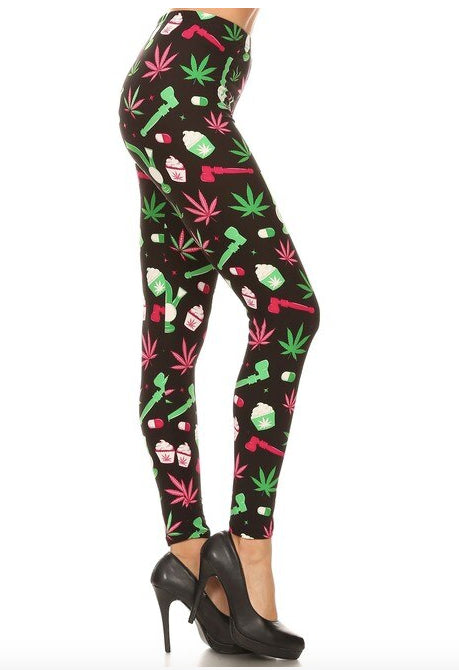 Marijuana Esprit Butter Soft Leggings