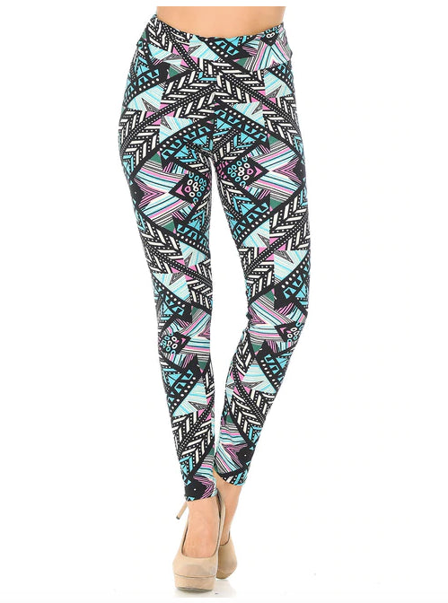 Melodic Emerald Tribal High Waisted Super Soft Lettings