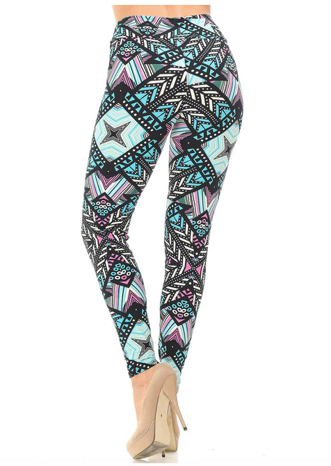 Melodic Emerald Tribal High Waisted Super Soft Lettings