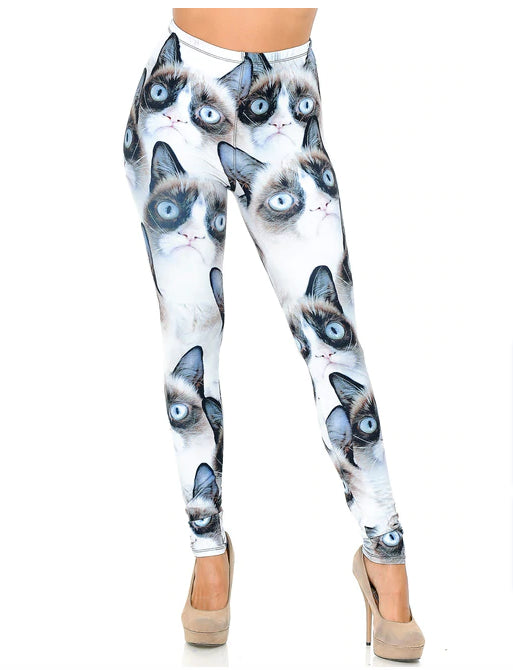 Grumpy Cat Printed Milk Silk Leggings