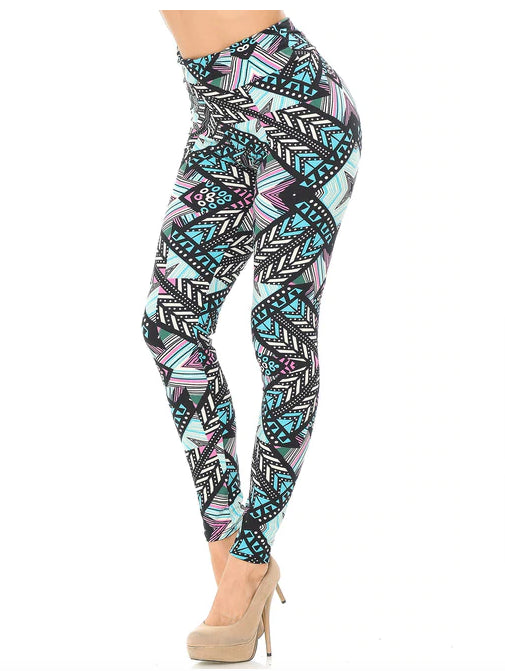 Melodic Emerald Tribal High Waisted Super Soft Lettings