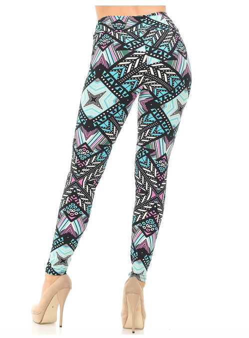 Melodic Emerald Tribal High Waisted Super Soft Lettings