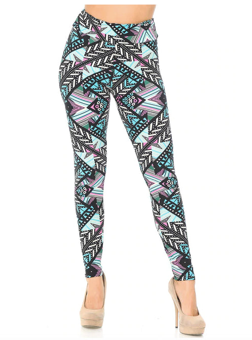 Melodic Emerald Tribal High Waisted Super Soft Lettings