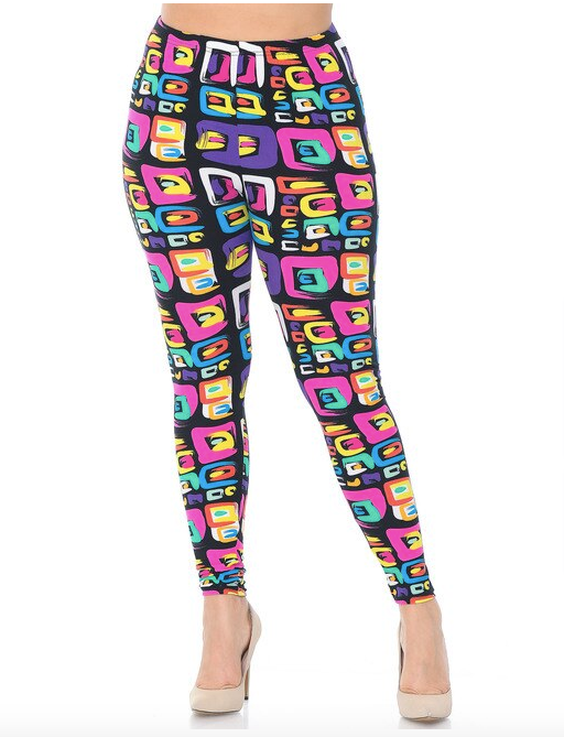 Colorful Blocks Buttery Soft Brushed Leggings